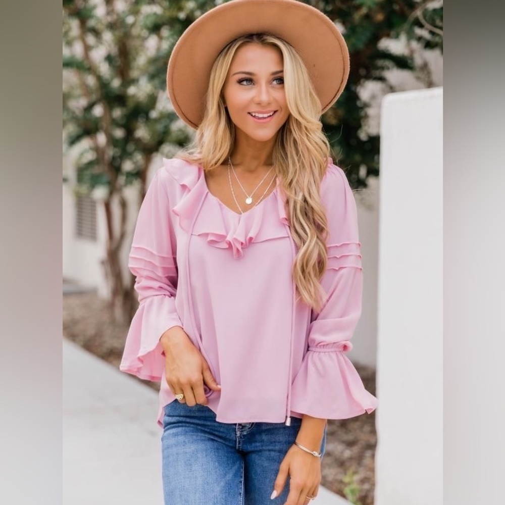 Pink Lily Pink Mauve Blouse